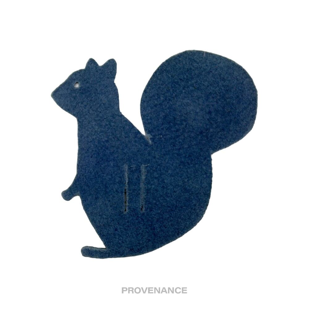 🔴 Hermes Petit h Squirrel Ribbon Charm - Blue Leather - Picture 2 of 2